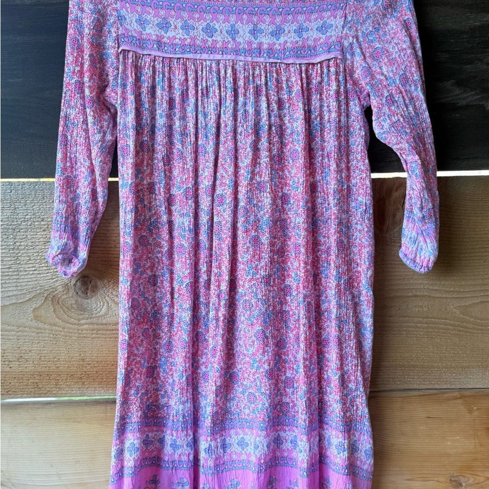 Girls’ Boutique Pink Floral Boho Tunic Dress - Picture 3 of 3